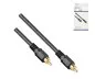 Preview: Audio-video cable RCA to RCA, male to male, high quality, RG 59/U, black, DINIC box with Euro hole, length 2m